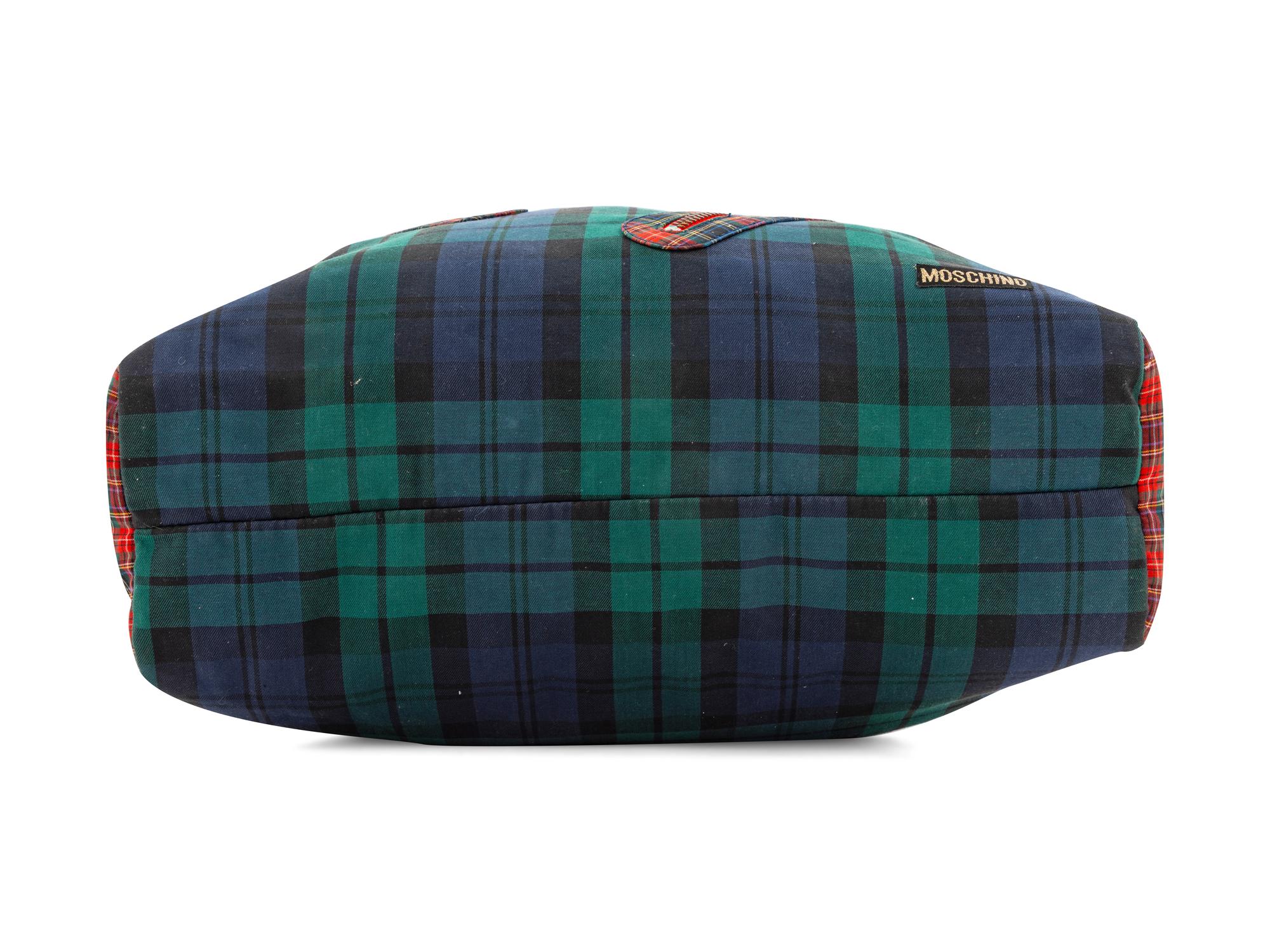 Moschino Plaid Duffle,