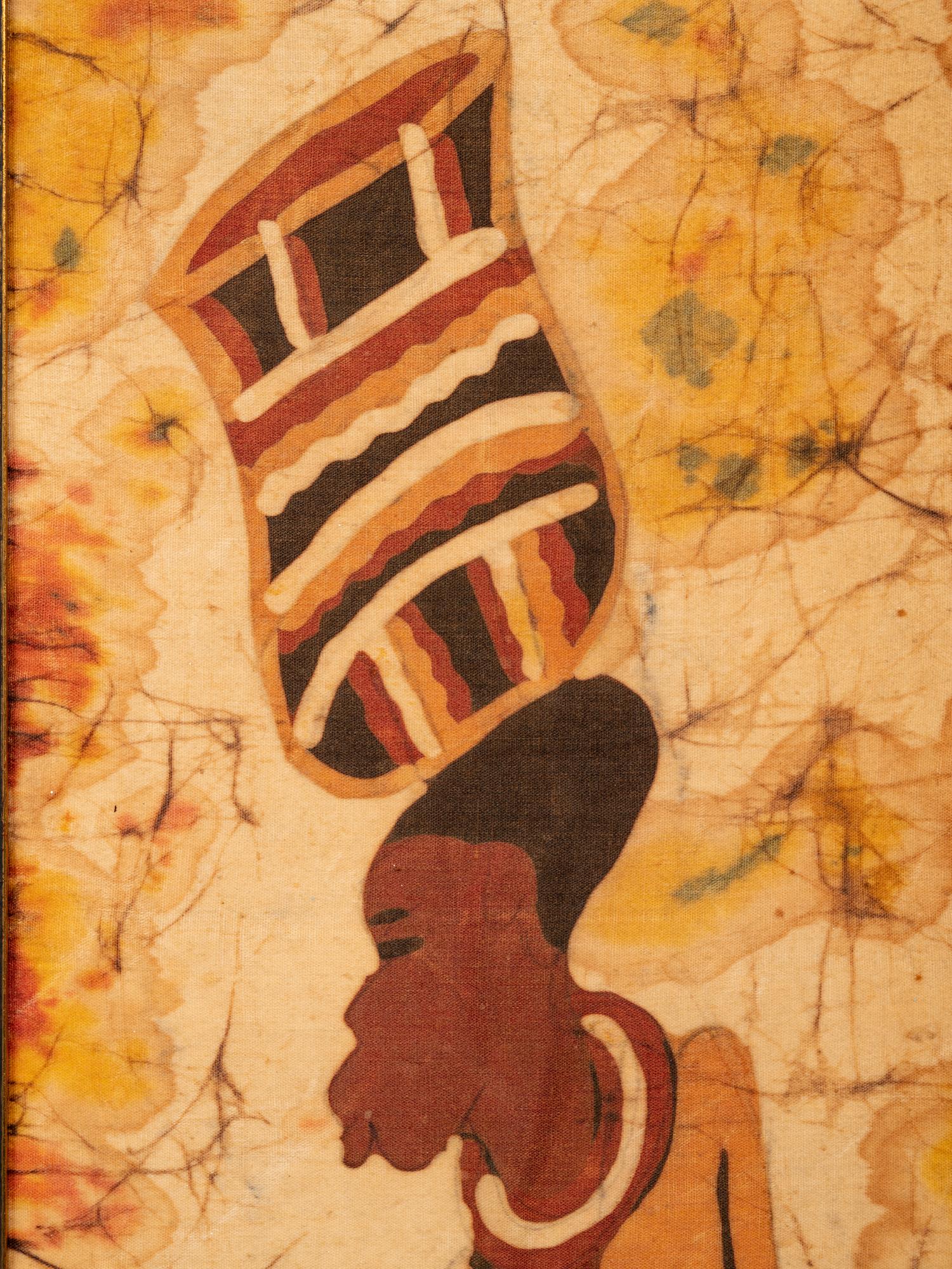 A Batik Textile Panel Signed P. Niuguna