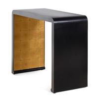 A Custom Black Lacquered Poplar Console Table