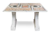 An Italian Pietra Dura Table Height 31 x width 57 1/2 x depth 46 1/2 inches.
