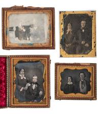 [EARLY PHOTOGRAPHY]. A group of 18 daguerreotype portraits of couples of varying ages, including:
