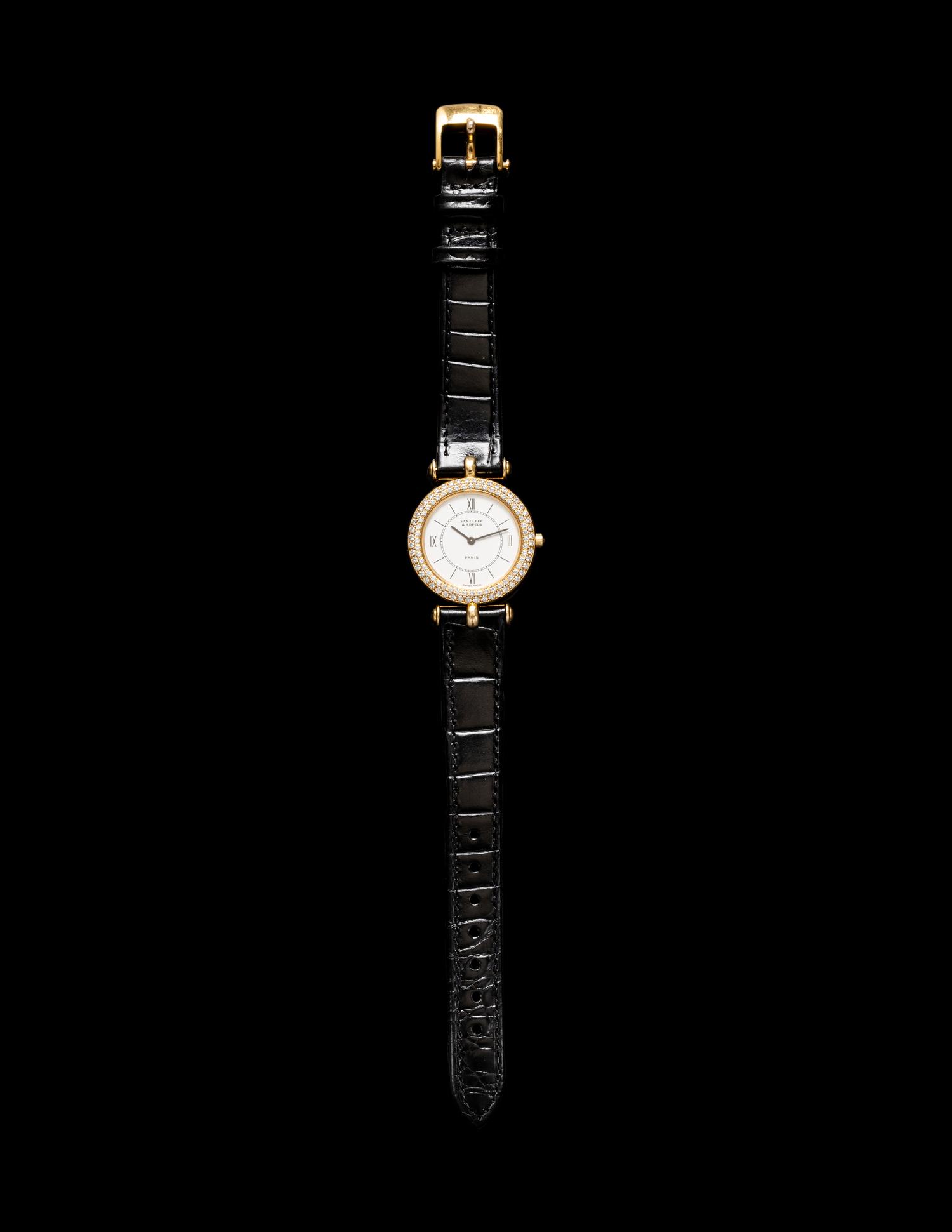 VAN CLEEF & ARPELS, 18K YELLOW GOLD AND DIAMOND WATCH