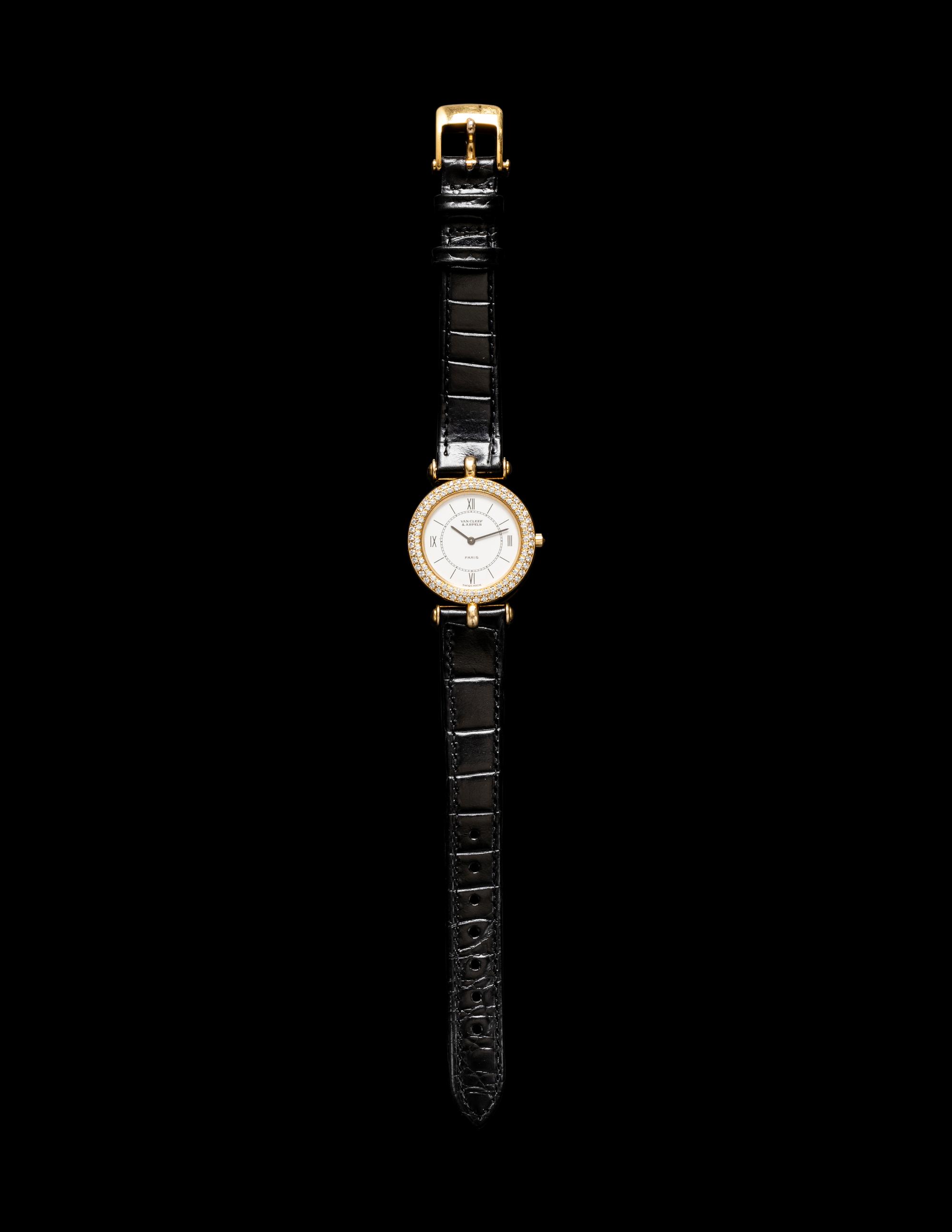 VAN CLEEF & ARPELS, 18K YELLOW GOLD AND DIAMOND WATCH