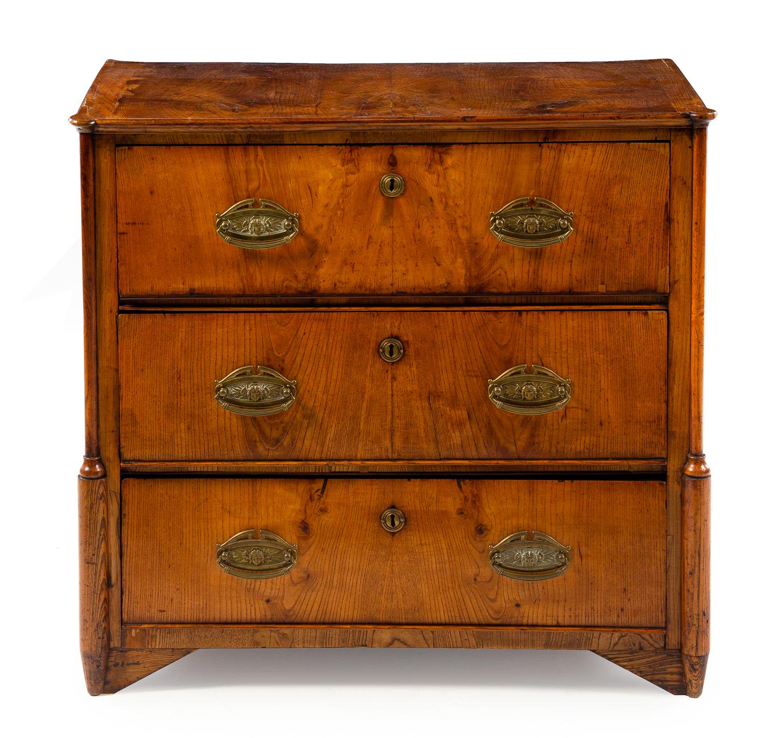 An Austrian Birch Commode Height 32 1/2 x width 35 x depth 19 inches. — MID-19TH CENTURY