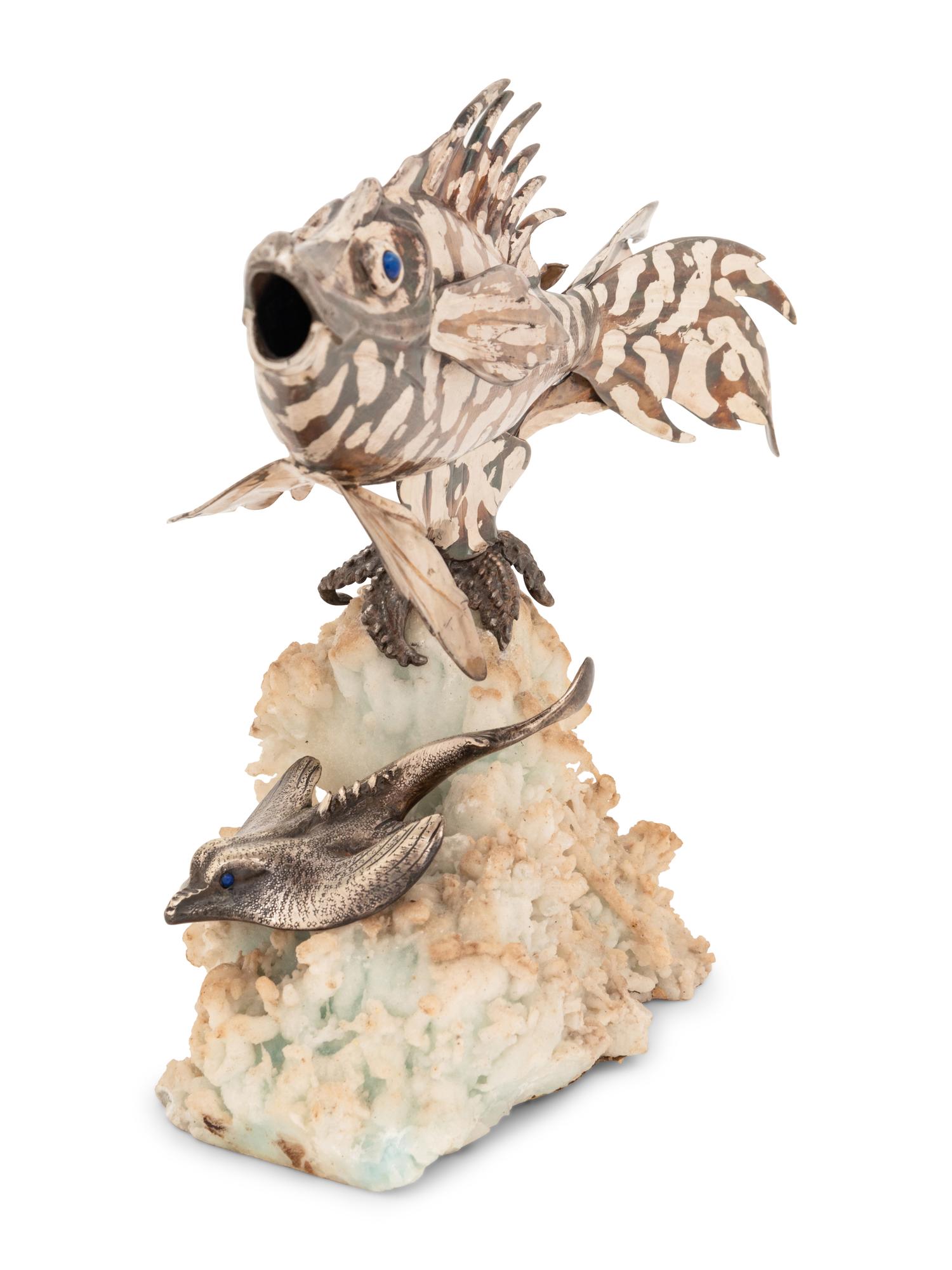 A Buccellati Silver Marine Life Figure by Marcello Minotto (Italian 1906-1998)