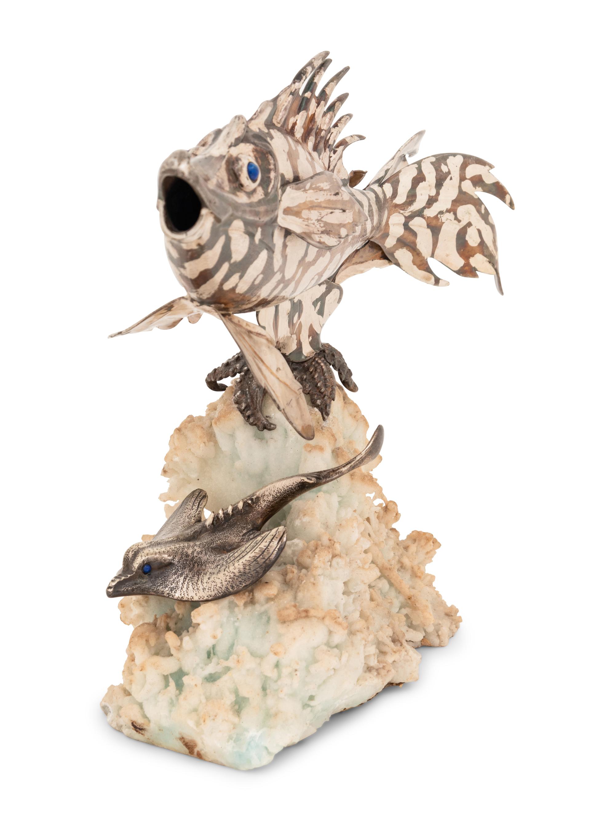 A Buccellati Silver Marine Life Figure by Marcello Minotto (Italian 1906-1998)