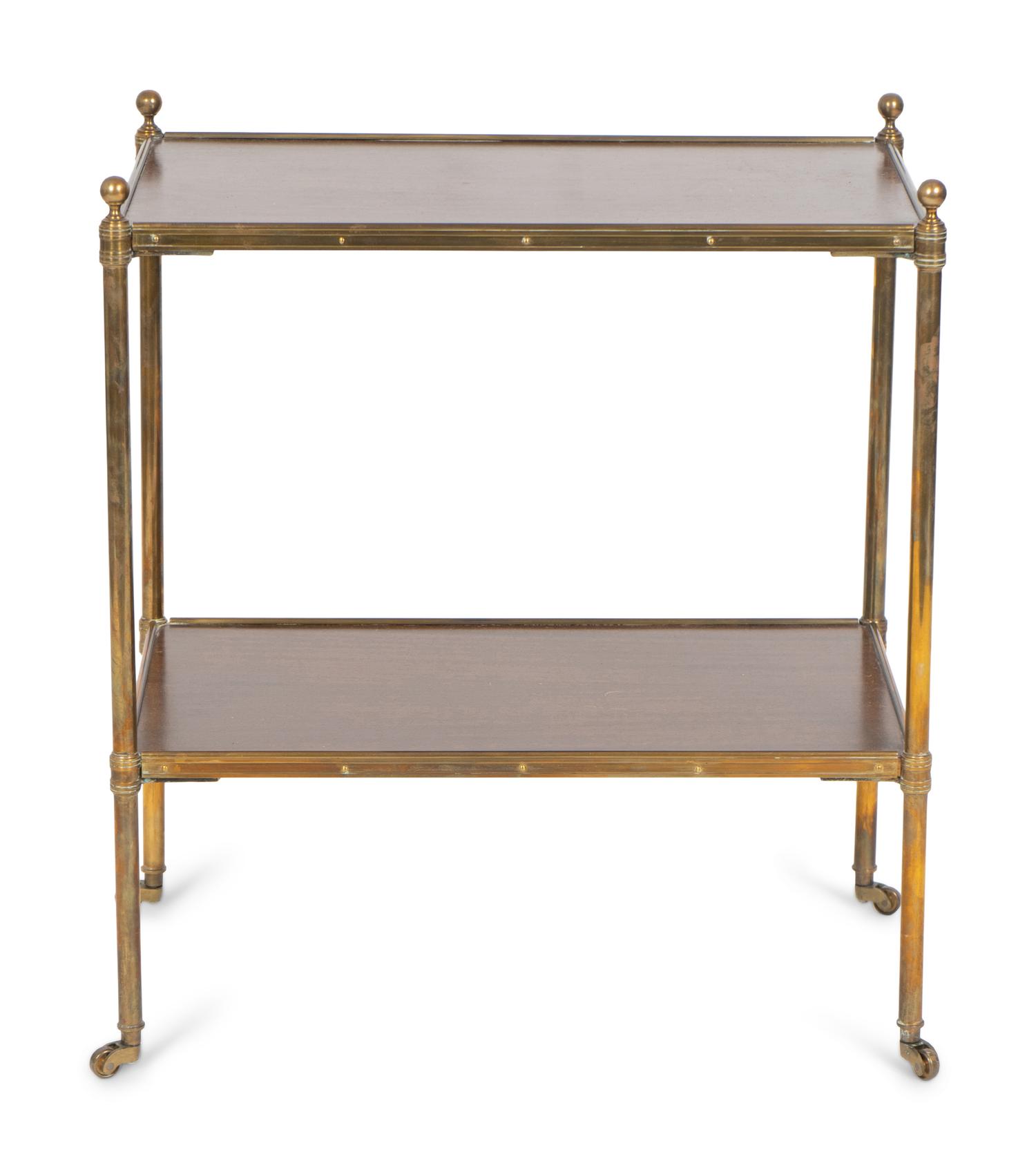 A Brass Mounted Two-Tier Side Table in the Manner of Maison Jansen — 20TH CENTURY