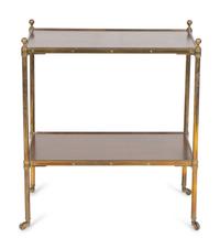A Brass Mounted Two-Tier Side Table in the Manner of Maison Jansen — 20TH CENTURY
