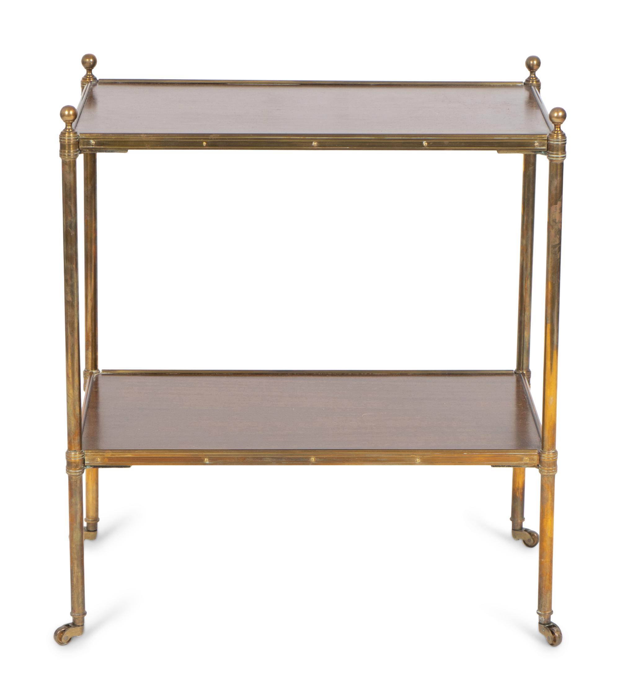 A Brass Mounted Two-Tier Side Table in the Manner of Maison Jansen — 20TH CENTURY