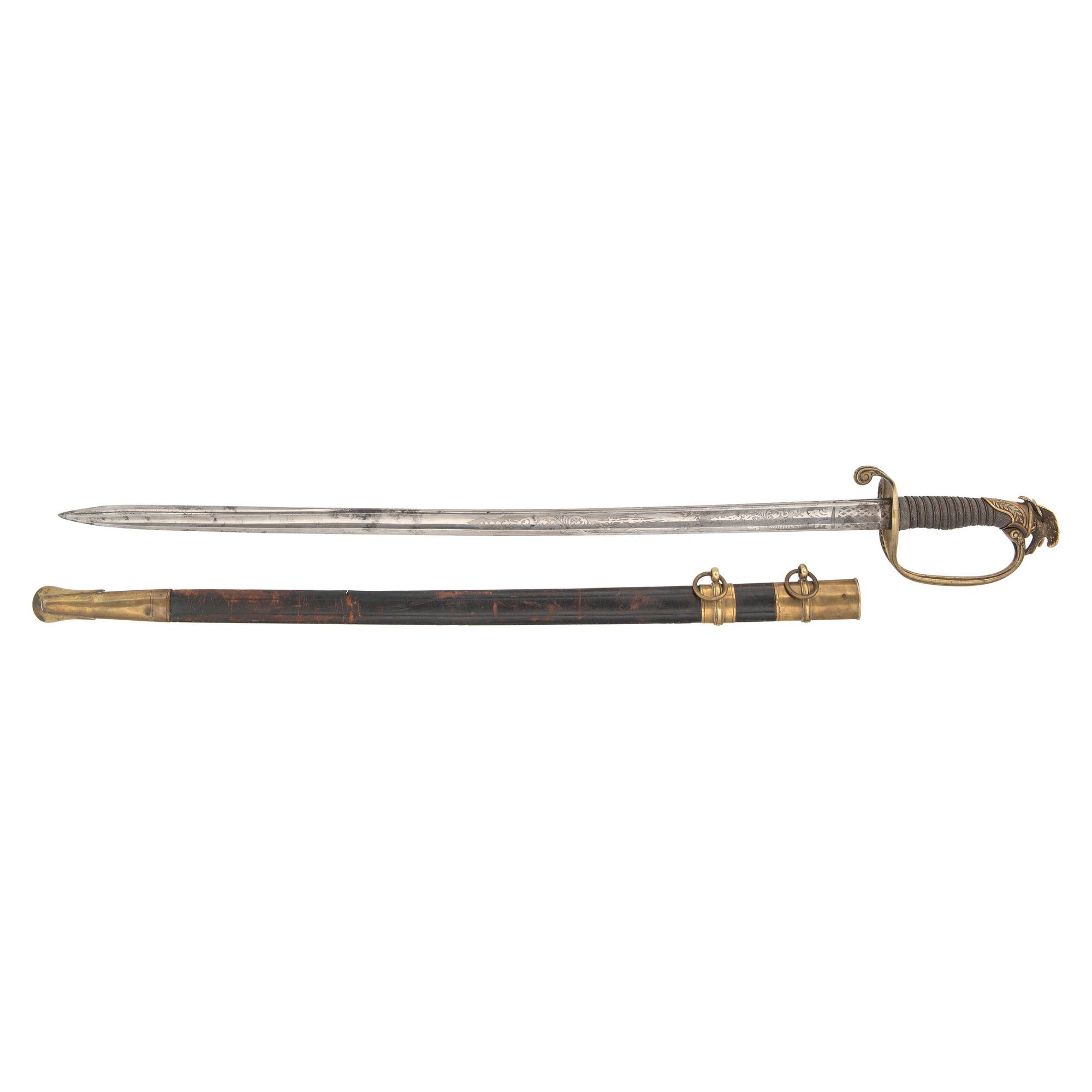 Eagle Pommel Non-Regulation Imported US Model 1850 Foot Officers Sword