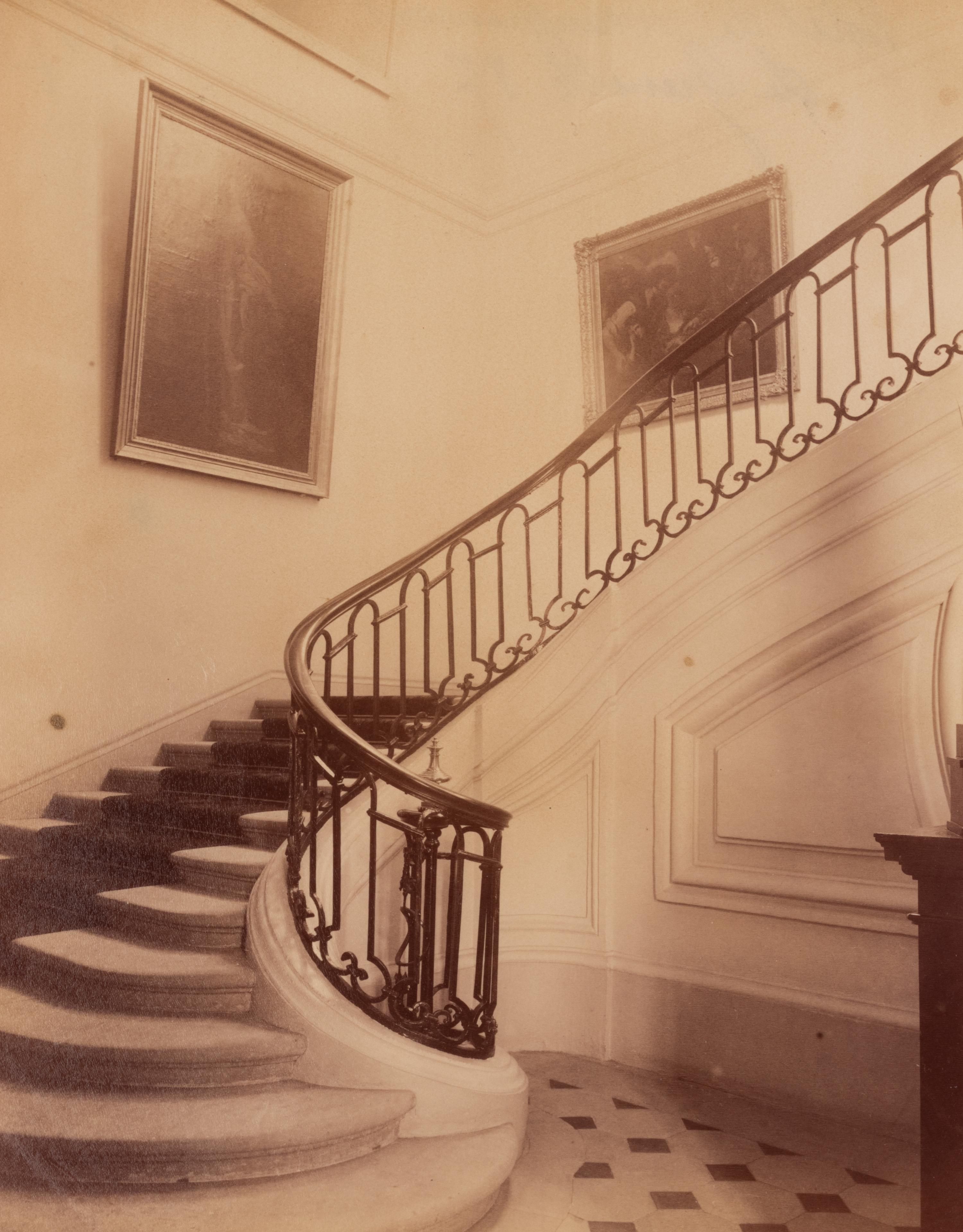 A group of three photographs ( Escalier, rue Beautreilles 7, 1904 (4e arr) , 1903-1904; Hôtel de Beauffremont, rue de Grenelle 87 , 1901; Hôtel de Grancry, 83 rue Richelieu , 1907)