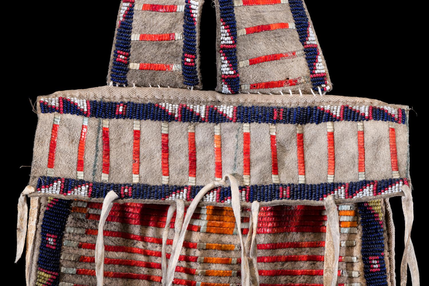 Sioux Beaded and Quilled Hide Bag