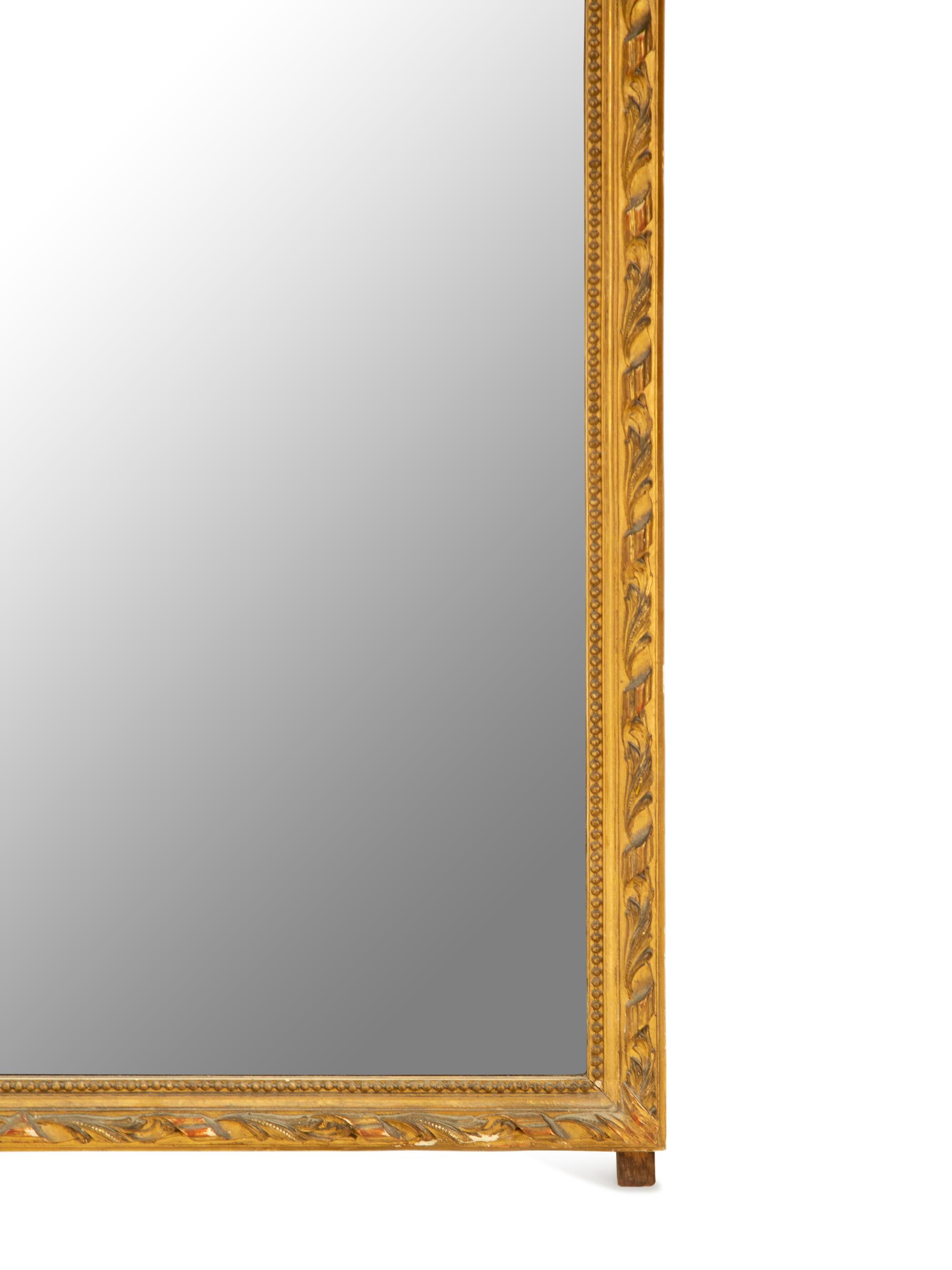 A Louis XV Style Giltwood Tall Mirror