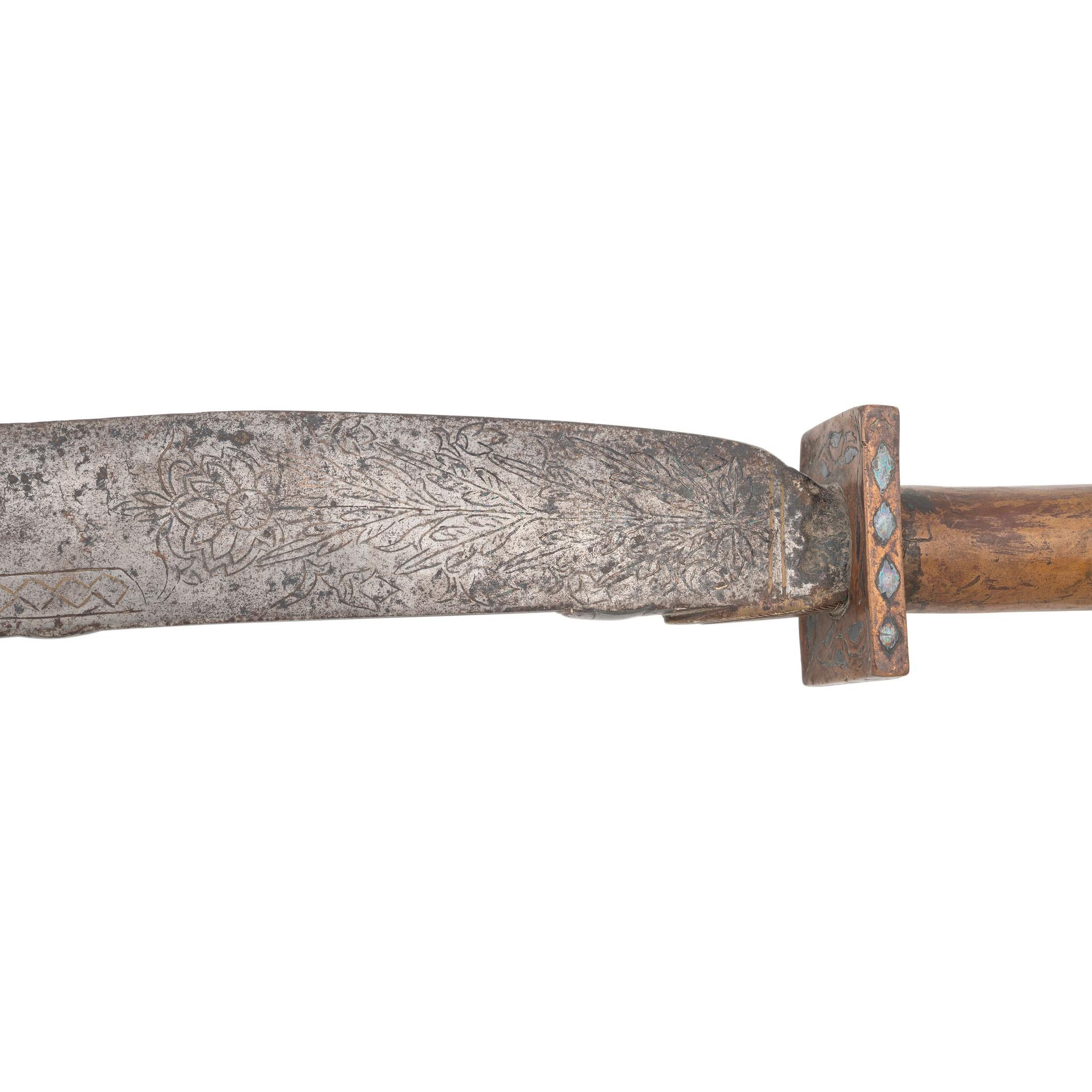 19th Century Nepalese or Bangali Ram Dao Sacrificial Sword