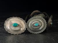 Navajo Silver and Turquoise Concha Belt