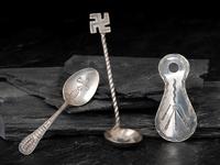 Navajo Silver Spoons and Boot Horn