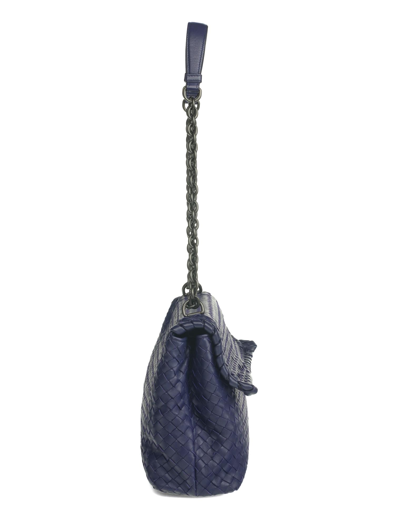 BOTTEGA VENETA, VIOLET INTRECCIATO OLIMPIA BAG