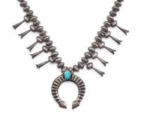 Navajo Mercury Dime Squash Blossom Necklace