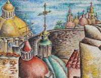 Untitled (City View with Churches)