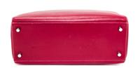 An Hermes Rubis and Rose Tyrien Candy Tadelakt and Chevre Retorne 28cm Kelly Handbag, 11" x 8.5" x 4".