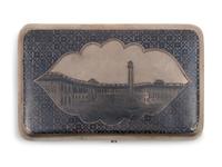 A Russian Niello Silver Cigarette Case