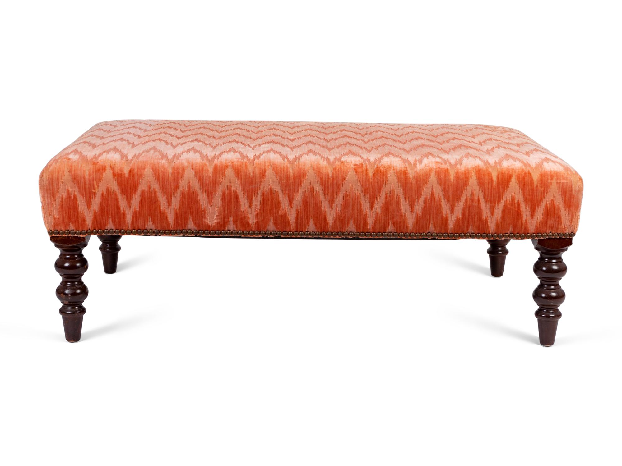 A William IV Style Mahogany Ottoman with Upholstered Top — 20TH CENTURY