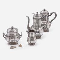 A French Silver Four-Piece Tea and Coffee Service Emile Puiforcat, Paris, early 20th century
