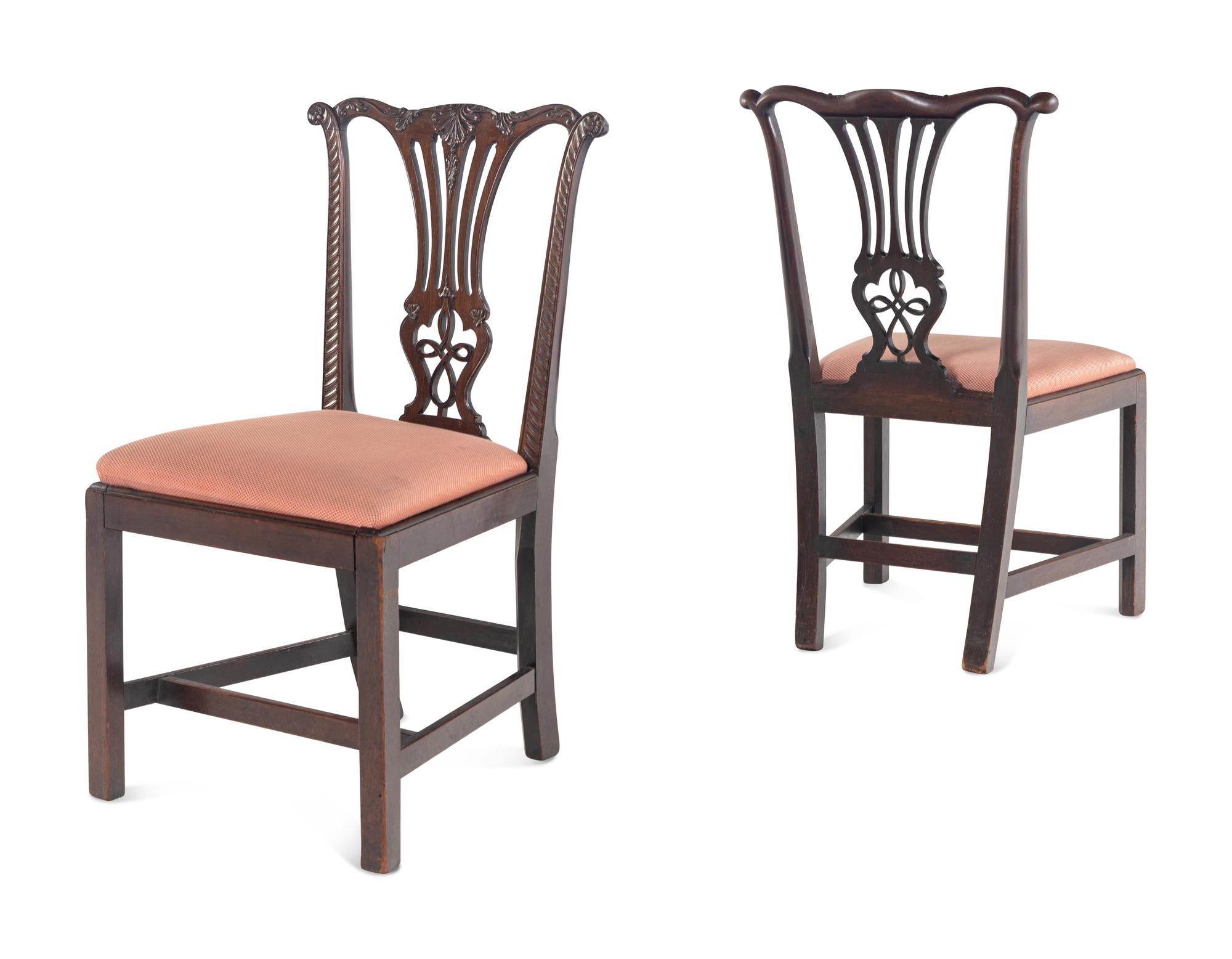 A Set of Four George III Style Mahogany Dining Chairs