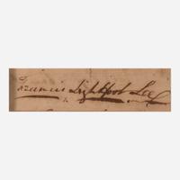[Declaration of Independence] [Virginia] Lee, Francis Lightfoot Cut Signature