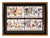 A George Bungarda Super Heroes of Sport Multi Signed Autograph Display Featuring Over 60 Hall of Fame Signatures