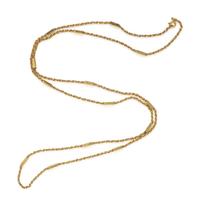 YELLOW GOLD FANCY LINK LONG CHAIN