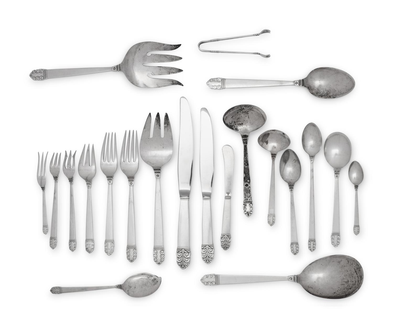 An American Silver Flatware Service