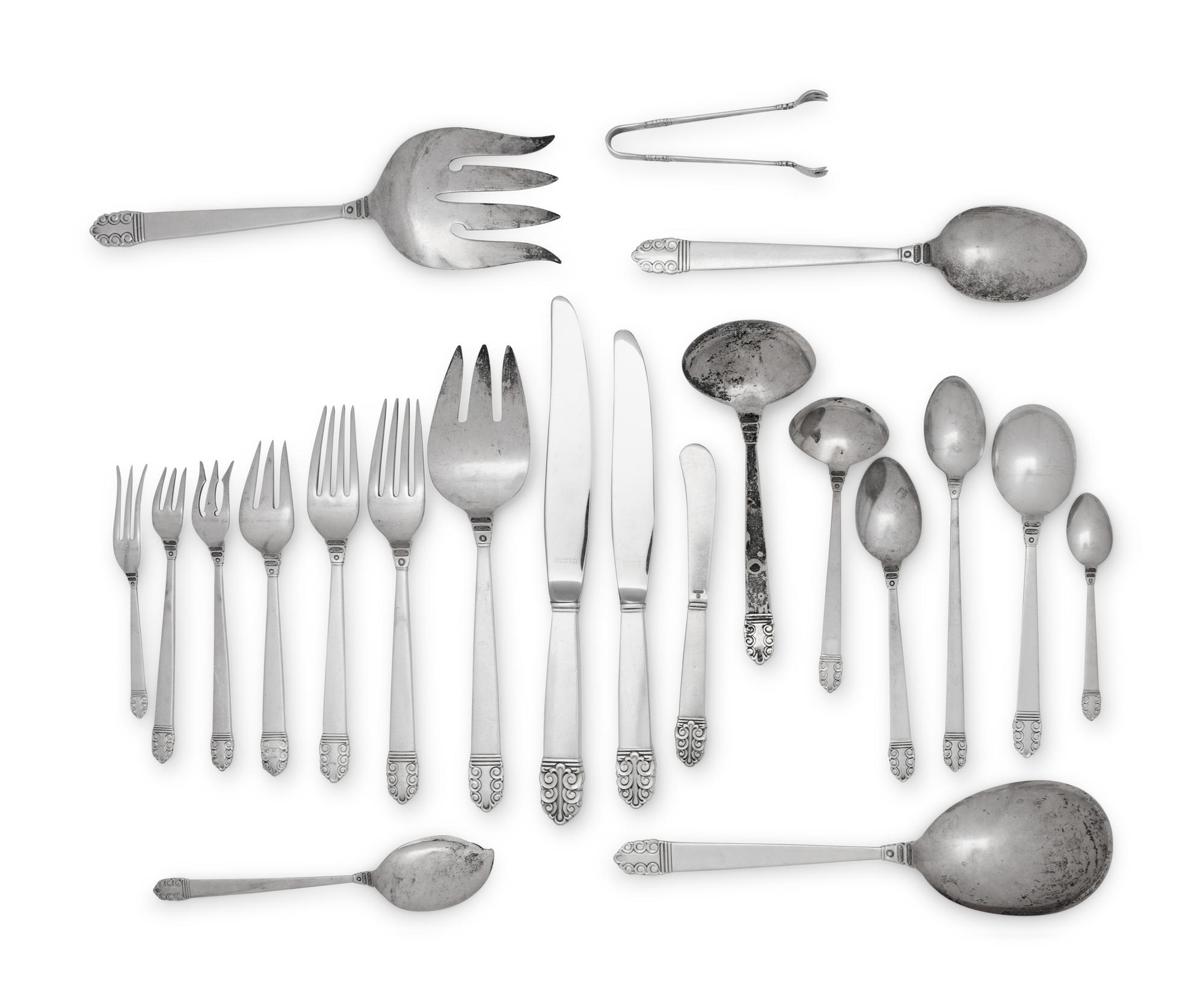 An American Silver Flatware Service