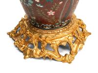 A Pair of Gilt Bronze Mounted Cloisonné and Porcelain Vases