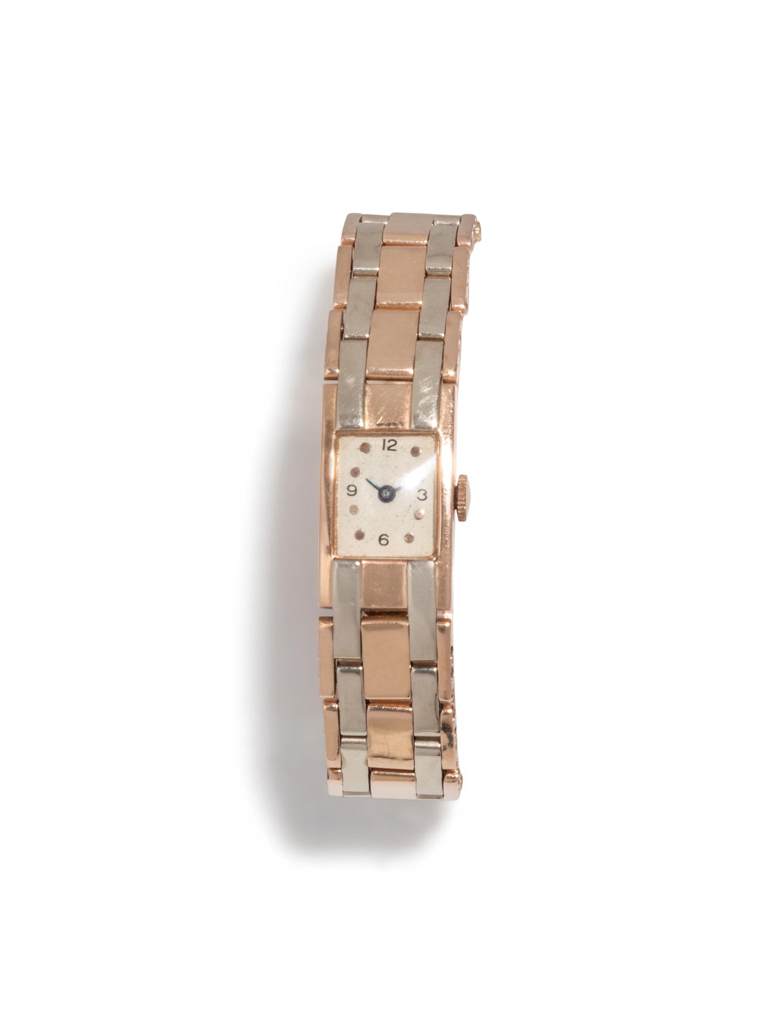 RETRO, BICOLOR GOLD WATCH