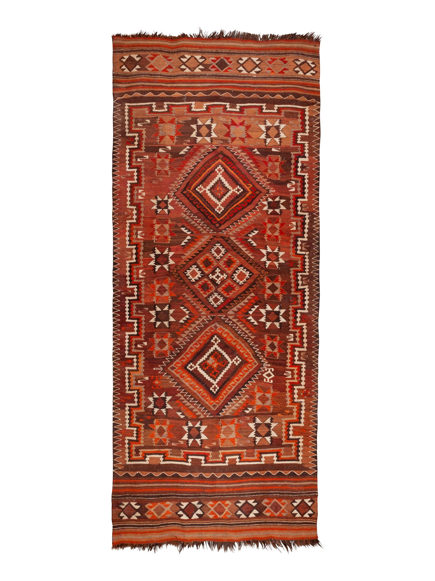 An Afghan Kilim Soumak Wool Rug