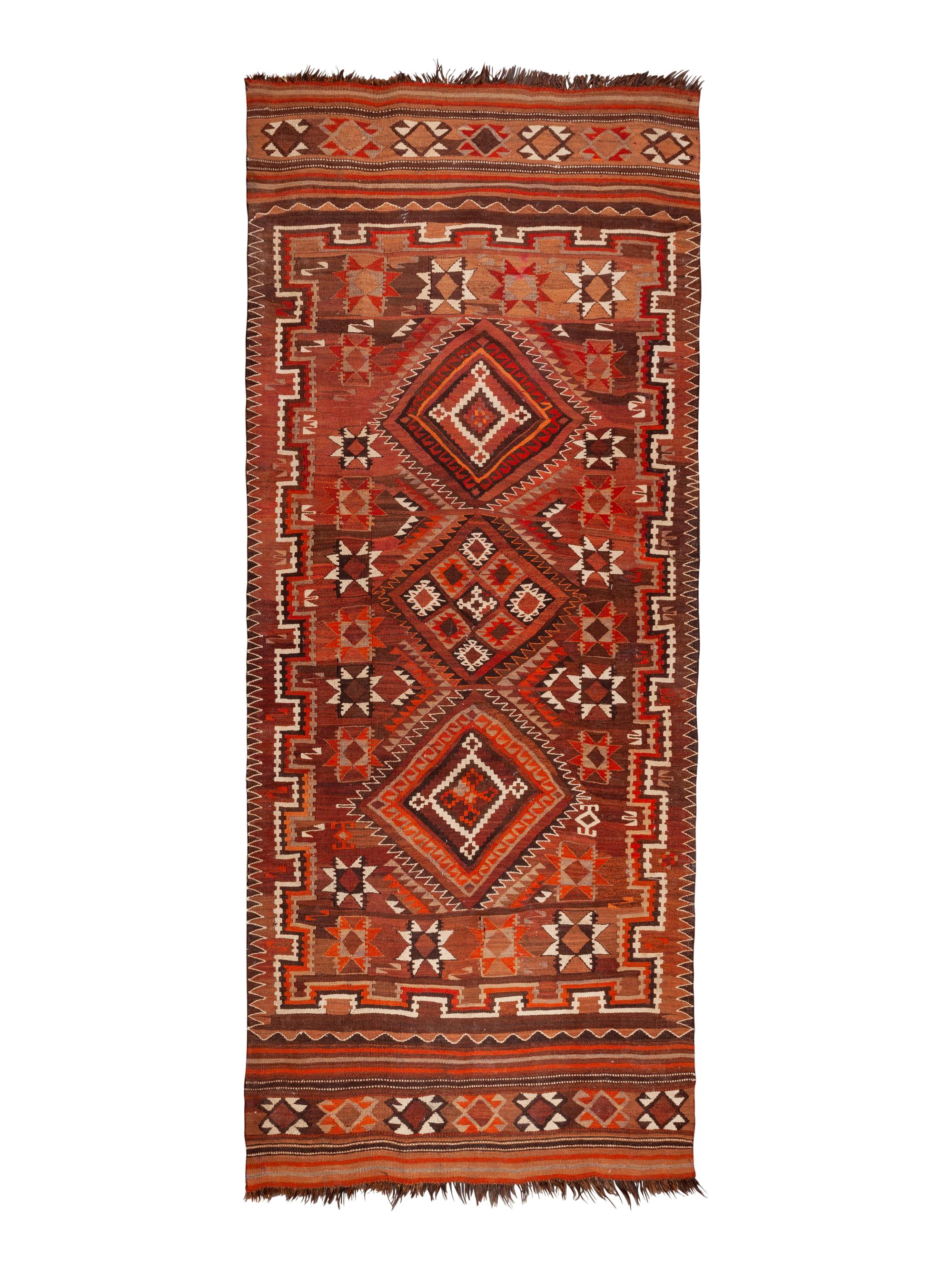 An Afghan Kilim Soumak Wool Rug