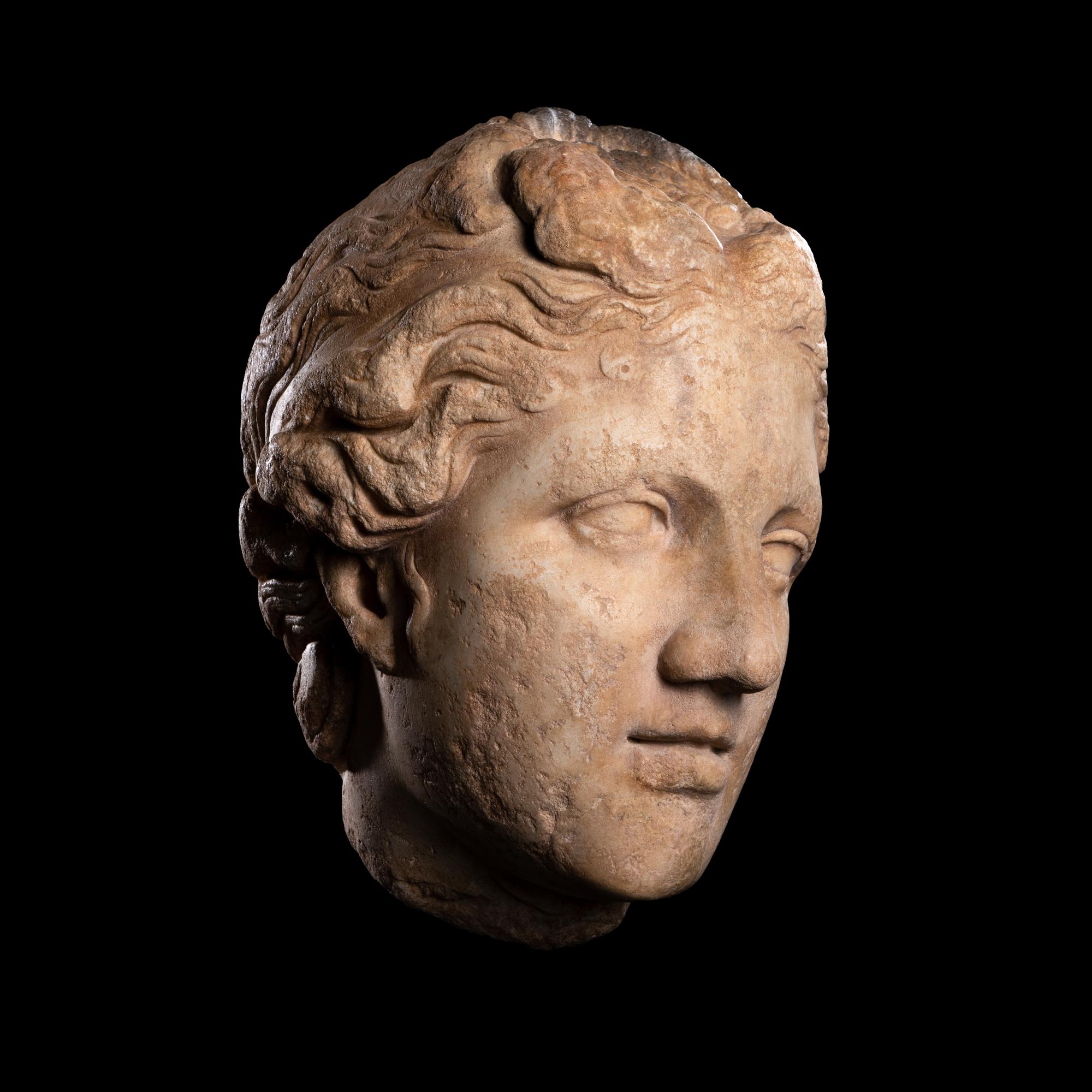 A Roman Marble Head of Venus (Capitoline Type)