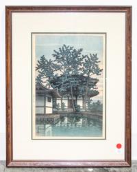 Kawase Hasui, (Japanese, 1883-1957), Kikoji Temple in Nara