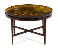 A Tole Tray on Stand Width 30 1/4 inches. — 19TH CENTURY