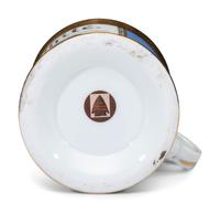 A Coffin Maker or Undertaker's Porcelain Occupational Shaving Mug