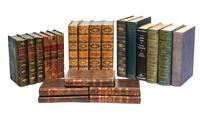 (BIOGRAPHY) A group of 24 leather-bound vols. of biographical works.