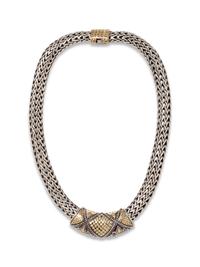 JOHN HARDY, STERLING SILVER AND YELLOW GOLD NECKLACE