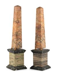 A Pair of Grand Tour Marble Obelisks