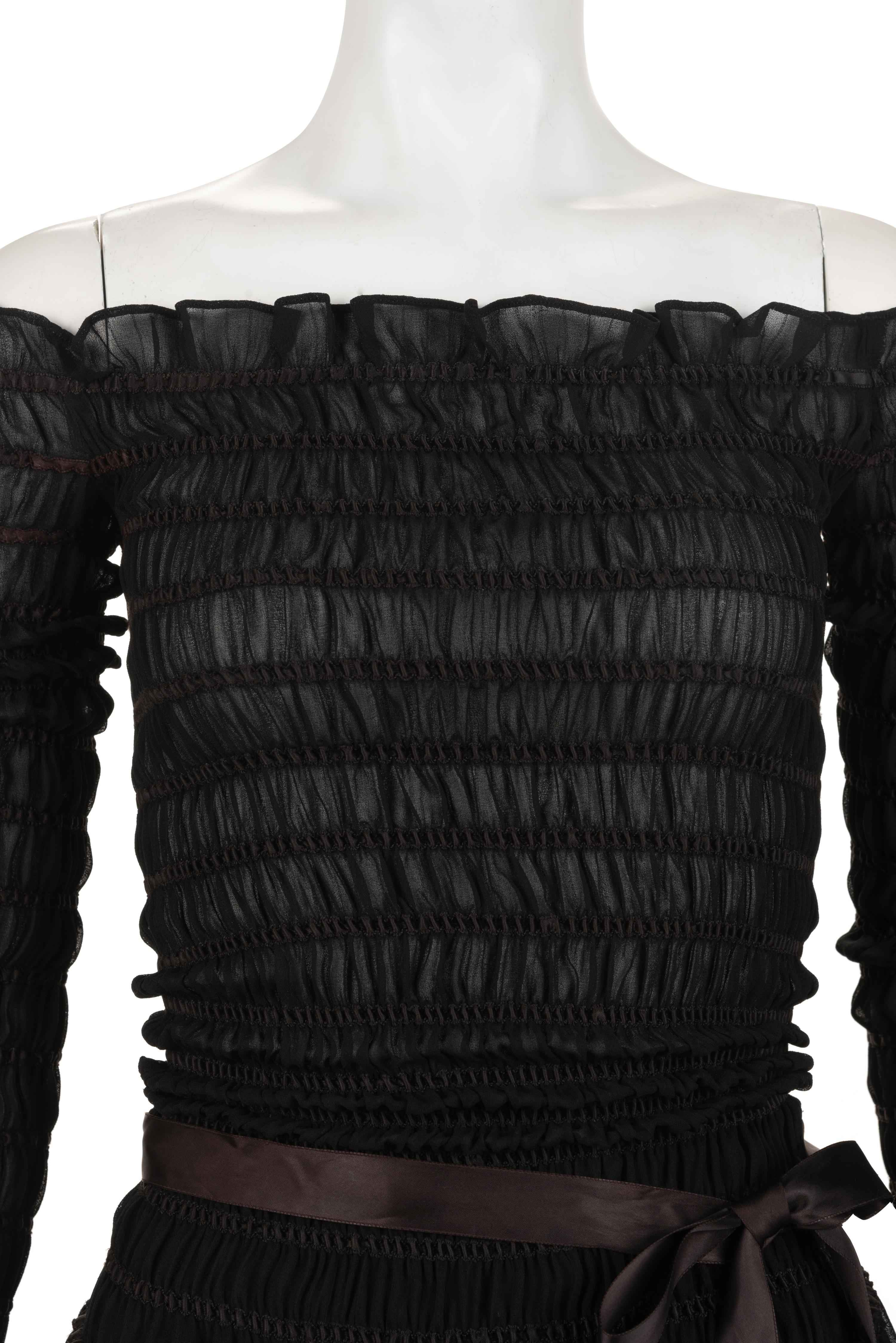 Saint Laurent Rive Gauche Crepe Two-Piece Skirt Ensemble, 1970s-80s