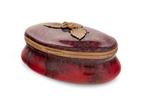 A French Gilt Metal Mounted Porcelain Box