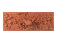 A Terra Cotta Two-Part Architectural Frieze Panel