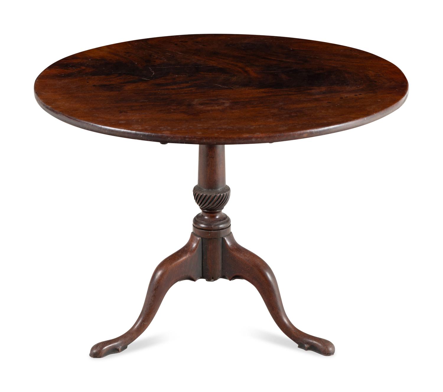A George III Mahogany Tilt-Top Tea Table