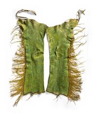 Kiowa Beaded Hide Leggings, with Morning Star