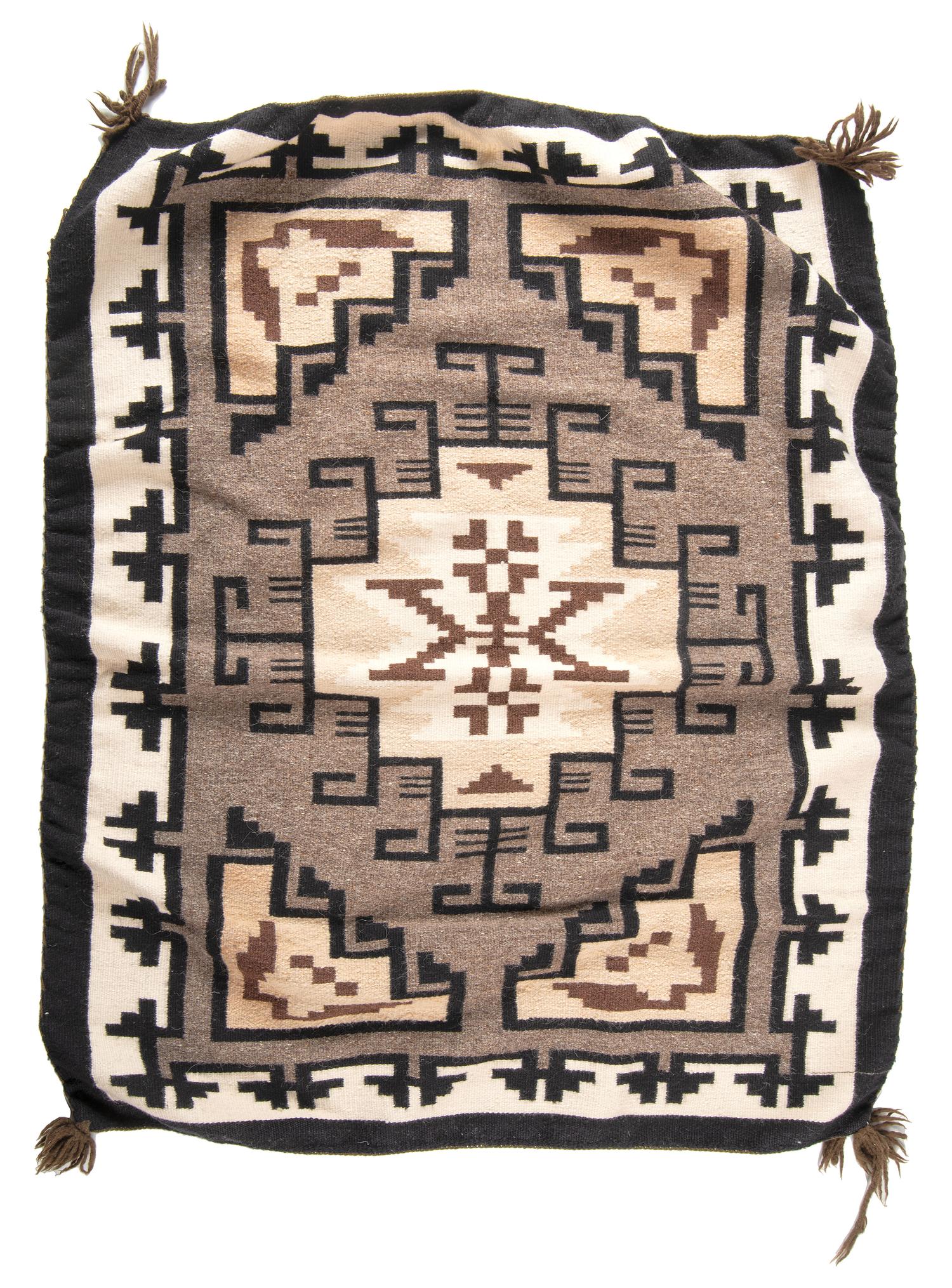 Navajo Two Grey Hills Pattern Weavings / Rugs